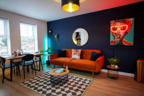 Neon Road at Park House Peterborough City Centre Apartment